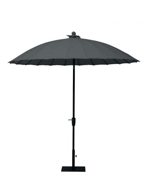 4 Seasons Outdoor Parasol Shanghai 250 Charcoal excl. voet - afbeelding 1