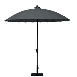 4 Seasons Outdoor Parasol Shanghai 250 Charcoal excl. voet - afbeelding 1