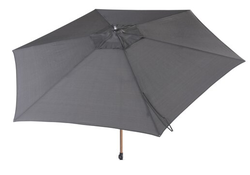 4SO parasol Azzurro 300 cm Woodlook frame -Charcoal - afbeelding 3