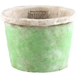 Antibes green light Cement round pot L