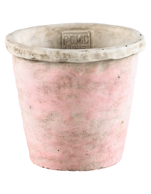 Antibes pink Cement round pot L