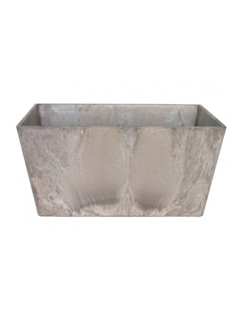 Artstone Plantenbak kunststof Ella taupe 35x35 cm