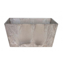 Artstone Plantenbak kunststof Ella taupe 35x35 cm