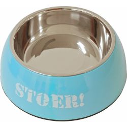 lief! Boys plastic/RVS eetbak voor de hond "Stoer" 22 cm