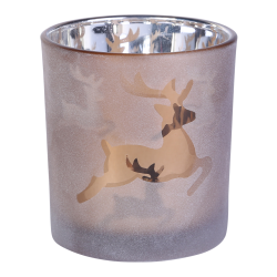 Christmas Behave brown Glass tealight rendeer m