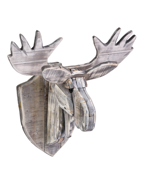 Christmas deco wooden deer head wall