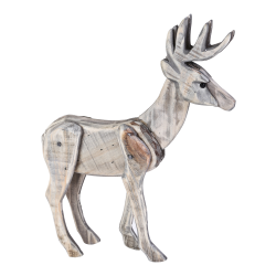 Christmas deco wooden standing deer