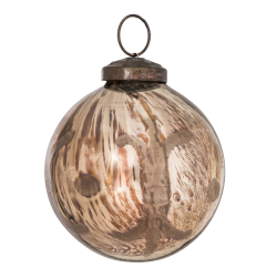 Christmas Noel copper round Glass ball xs