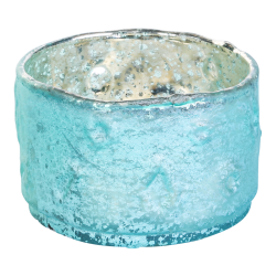 Christmas North blue Glass round tealight