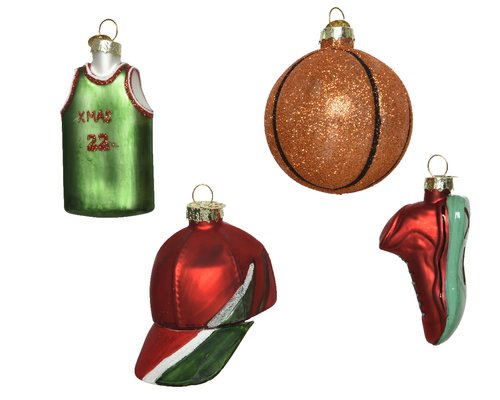 Decoris Glas Kerstbal Basketbal