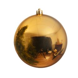 Decoris Kerstbal kunststof D20cm licht goud