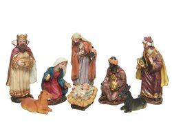 Decoris Kerstgroep polyresin 8 figures - afbeelding 2