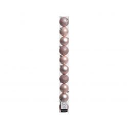 Decoris plain baubles d6cm blush pink