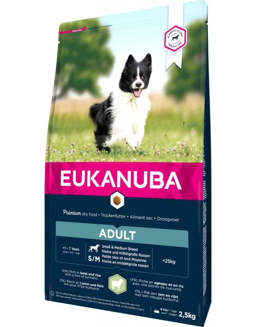 Eukanuba Adult Sm - Med Lamb & Rice  2,5 KG