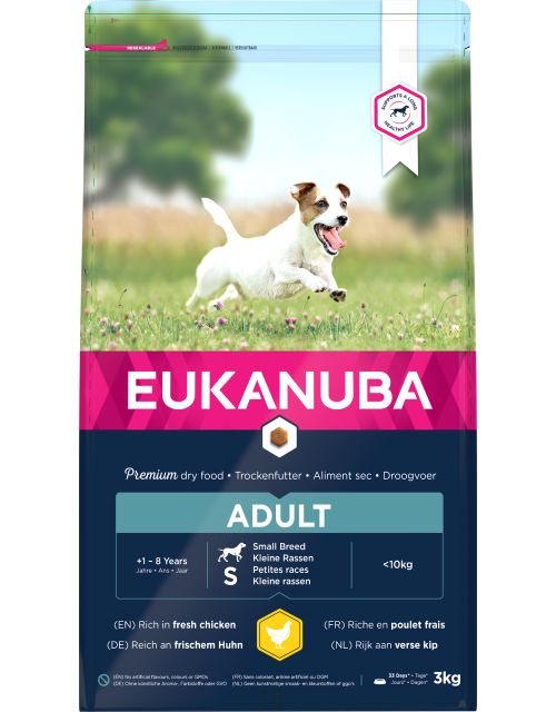 Eukanuba dog adult small chicken  3 KG