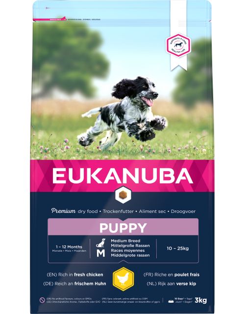 Eukanuba dog puppy medium chicken  3 KG