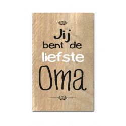 Factory4home Jij bent de liefste oma - Houten tekstbord M