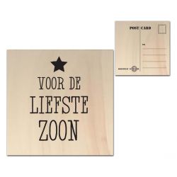 Factory4home Voor de liefste zoon - Ansichtkaart hout