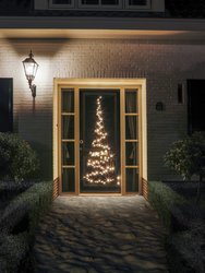 Fairybell deurkerstboom twinkel 120 led-210 cm warm wit - afbeelding 1