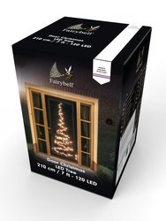 Fairybell deurkerstboom twinkel 120 led-210 cm warm wit - afbeelding 2