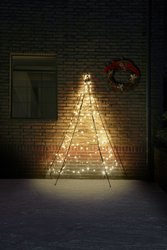 Fairybell Muurkerstboom | 2 meter | 180 LED-lampjes | Warm wit - afbeelding 1