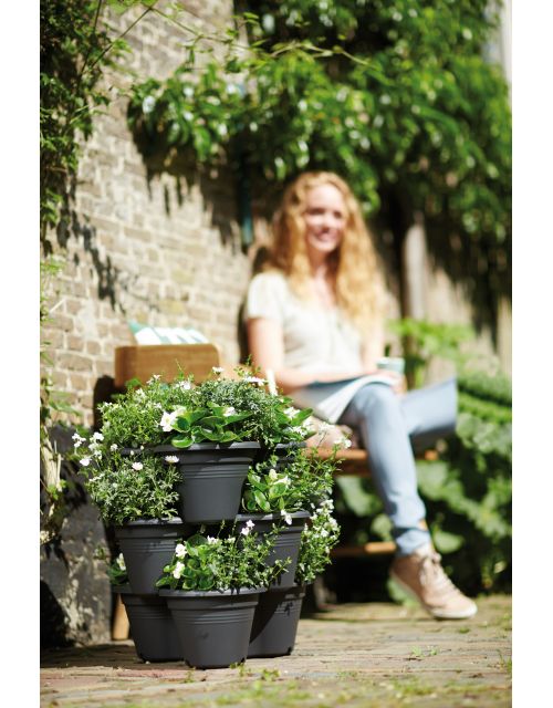 elho green basics verticaal tuinieren 46cm living black - afbeelding 1