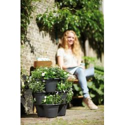 elho green basics verticaal tuinieren 46cm living black - afbeelding 1