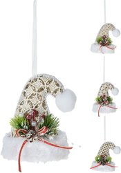 H&S Kerst Muts Foam 14Cm 3Ass Goud