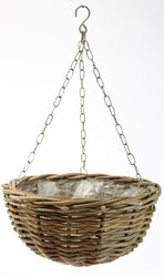 Van der Leeden Hanging basket rotan antique grijs