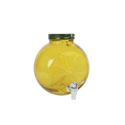 Kan lemon glas 5 liter H24,5x19x19cm geel