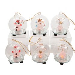 Lumineo LED kerstfiguur glas 6ass bo