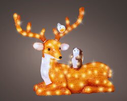 Lumineo LED rendier acryl sitting reindeer steady buiten