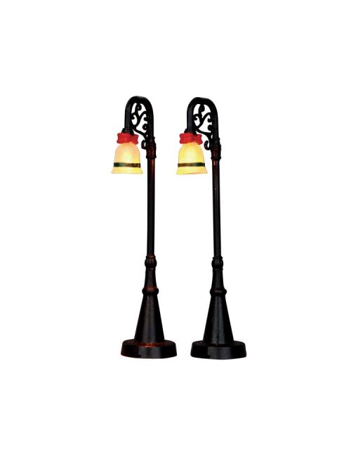 Lemax Bell Ornament Lamp Post, Set Of 2, B/O (4.5V) - afbeelding 1