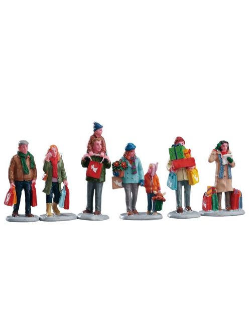 Lemax Holiday Shoppers, Set Of 6 - afbeelding 1