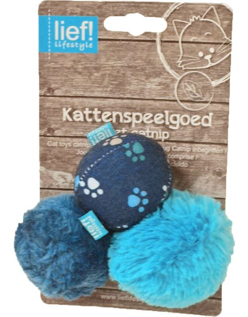 lief! Boys kattenspeelgoed 3 soft bal