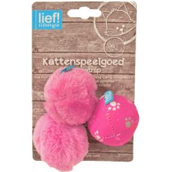 lief! Girls kattenspeelgoed 3 soft bal (Besteléénheid per 3)