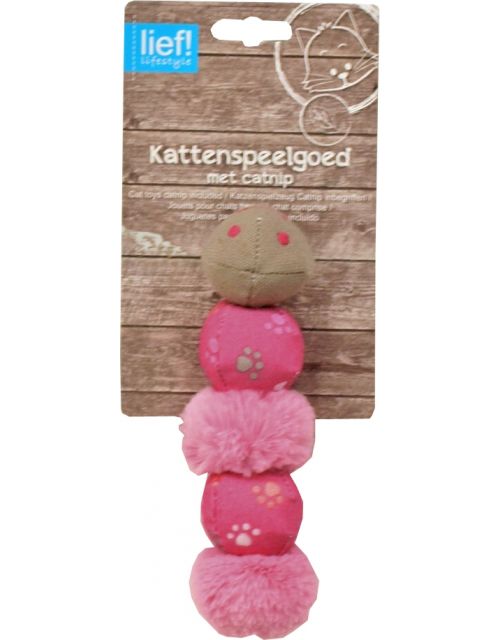 lief! Girls kattenspeelgoed rammel rups (Besteléénheid per 3)