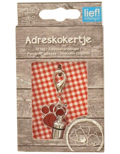 lief! Unisex adreskoker met poot rood