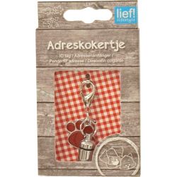 lief! Unisex adreskoker met poot rood