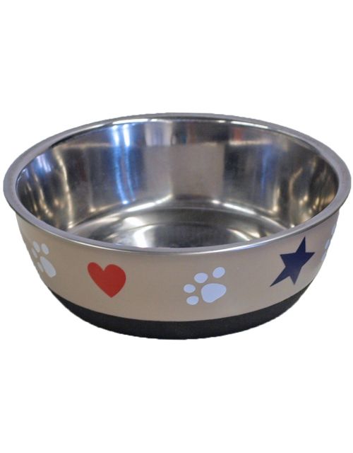 lief! Unisex RVS anti-slip eetbak hond en kat, 12 cm