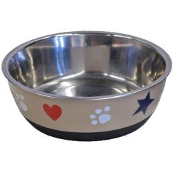 lief! Unisex RVS anti-slip eetbak hond en kat, 12 cm