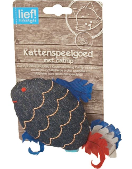 lief! Unisex kattenspeelgoed vis (Besteléénheid per 3)