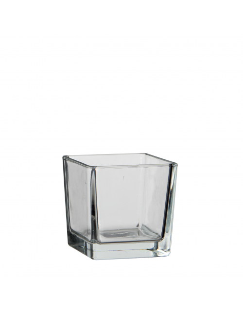 Lotty Vaas Vierkant Glas Transparant - L10Xb10Xh10Cm