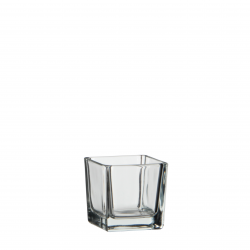 Lotty Vaas Vierkant Glas Transparant - L6Xb6Xh6Cm