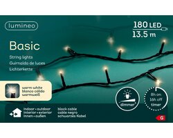 Lumineo Basic verlichting 180 led-13,5 m warm wit-zwart - afbeelding 1