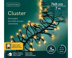 Lumineo Cluster strengverlichting 768 led-7 m klassiek warm-zwart - afbeelding 1