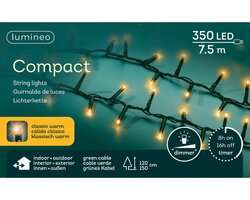 Lumineo compact verlichting 350 led-7,5 m klassiek warm-groen - afbeelding 1