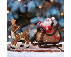 Lumineo LED figuren acryl santa,sled steady buiten