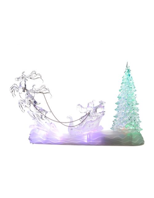 Lumineo LED Kerstman Slee Boom Colour Changing