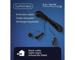 Lumineo verlengkabel 5m zwart - afbeelding 1